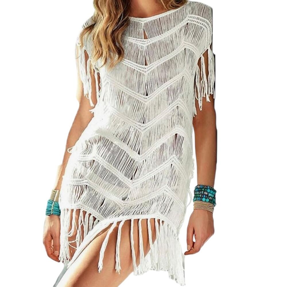 Somya Crochet Dress Coverup Size M